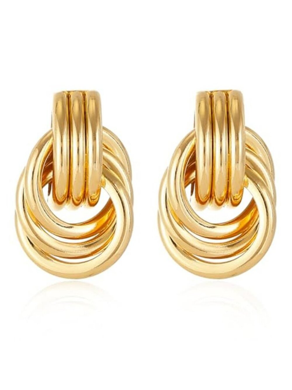 14K Gold Plated Knot Earrings for Women Gold Silver Earrings Heart Link Drop